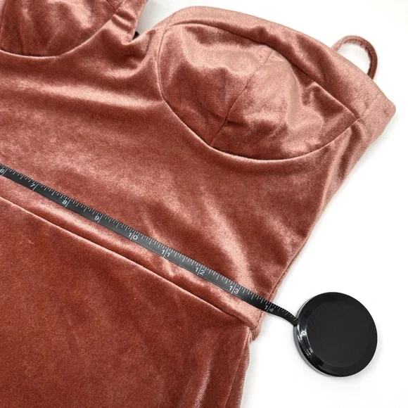 Trixxi Velvet Bustier Mini Bodycon Dress Size Medium Junior - Picture 7 of 8